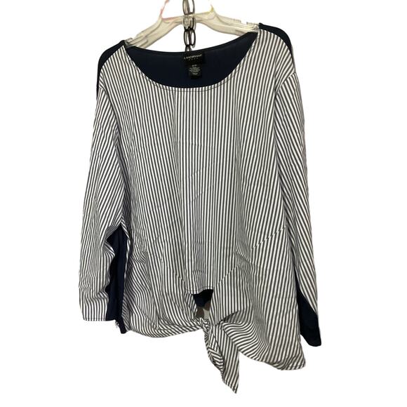 Lane Bryant Size 22/24 Blouse Tie Front Accent - Picture 12 of 13